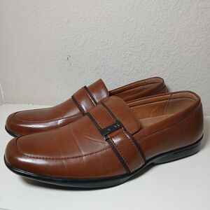 Tahari Men’s Dress Shoes Leather Marlon Size 10.5 Brown Workwear Oxford